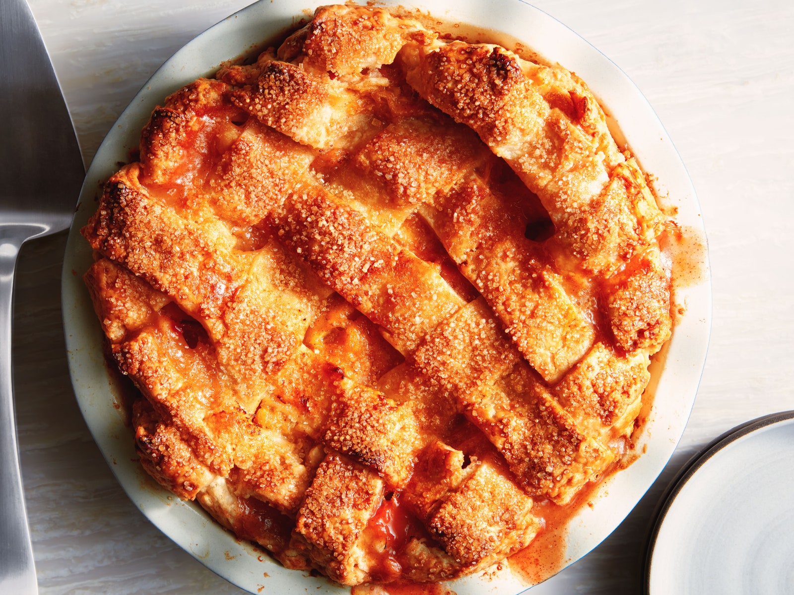 Peach Pie With Lattice Crust