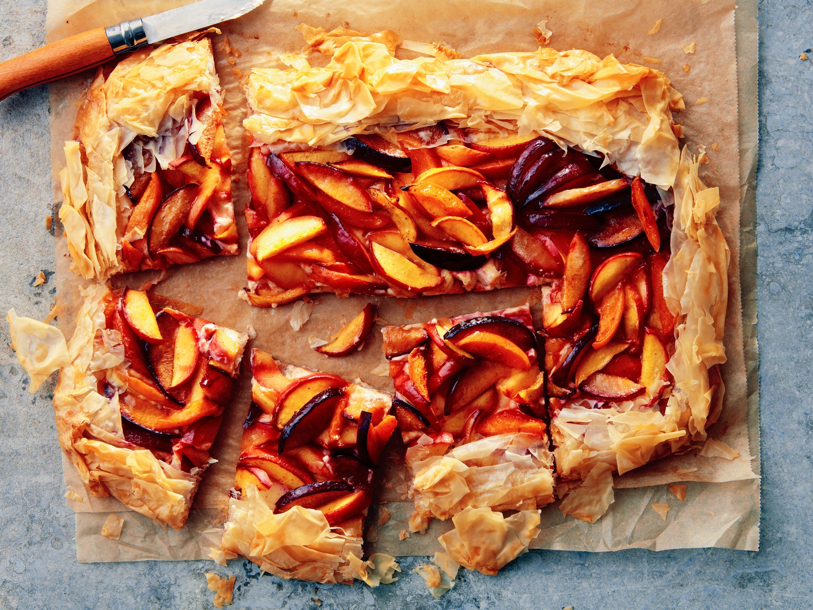 Ruffled Galette With Stone Fruit